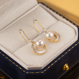 Pearl Orbit Drop Earrings