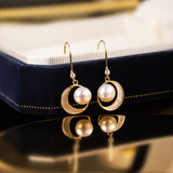 Pearl Orbit Drop Earrings