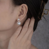 Sparkle Pearl Drop Earrings