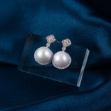 Sparkle Pearl Drop Earrings