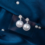 Sparkle Pearl Drop Earrings